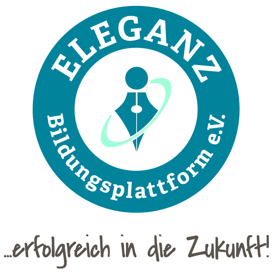 Das Logo von Eleganz Bildungsplattform e.V. ...erfolgreich in die Zukunft!