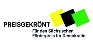 Signet für Preiskrönung für den Sächsischen Förderpreis für Demokratie